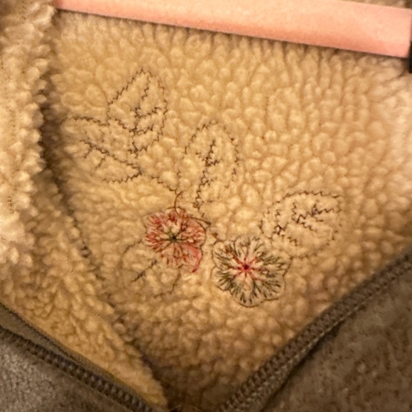 Barrage Collection Olive Green Fleece Zip-Up Jacket - Picture 5 of 7